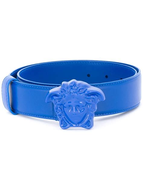 all blue versace belt